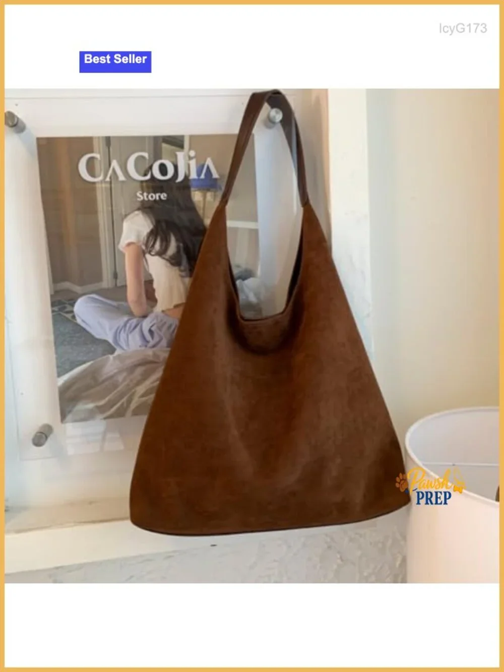 Suede Hobo Bag for Women Large Slouchy Faux Suede Shoulder Purse with Zipper &